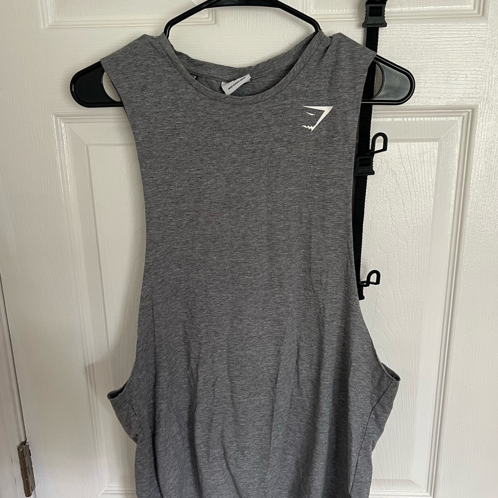 Gymshark Gray Muscle Tee Performance Fit